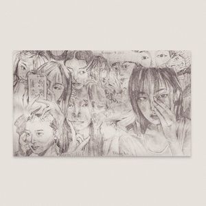 original graphite pencil grayscale traditional artwork ulzzang korean girls​​​​